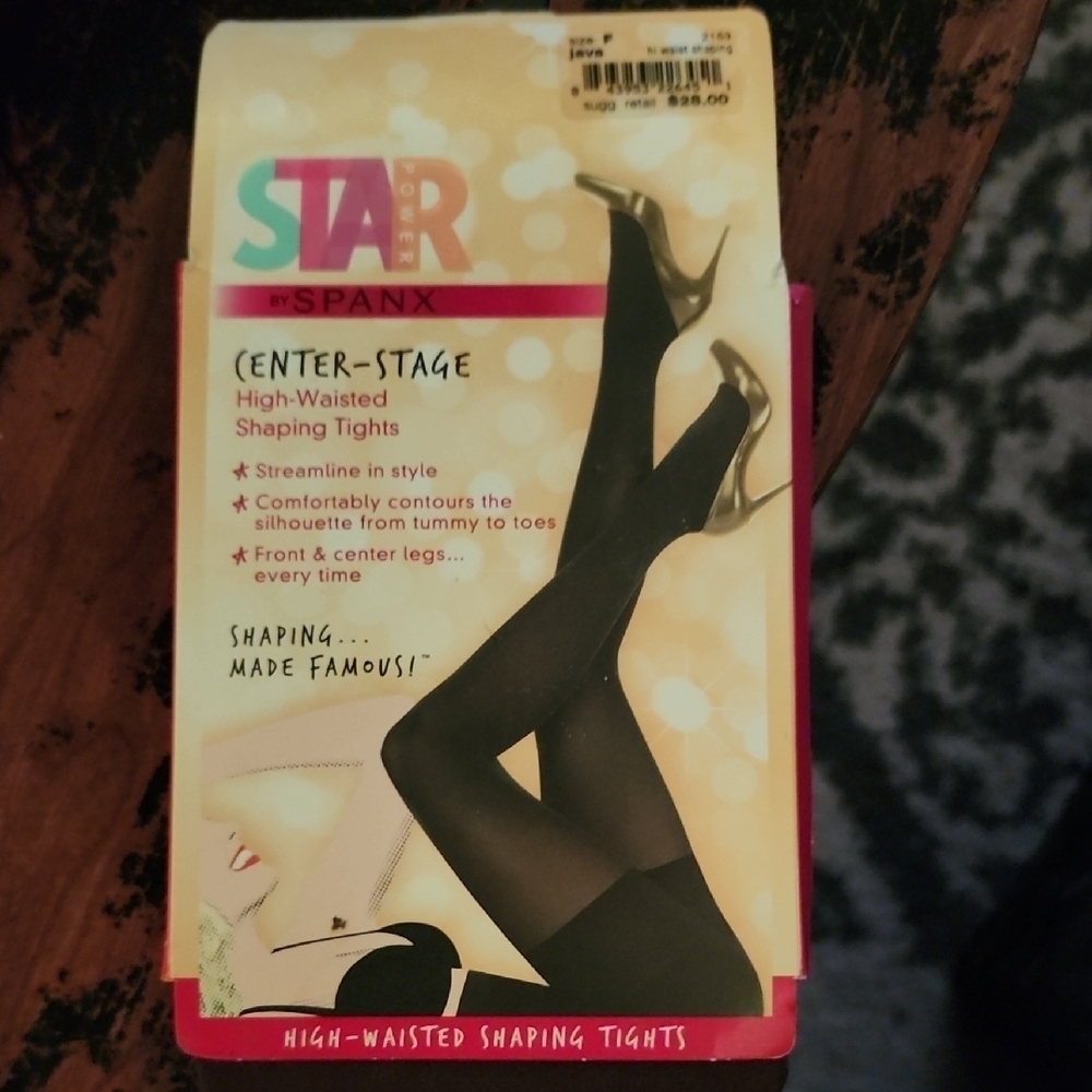 STAR Power by SPANX Center Stage High Waisted Shaping Tights A Java NEW Size F